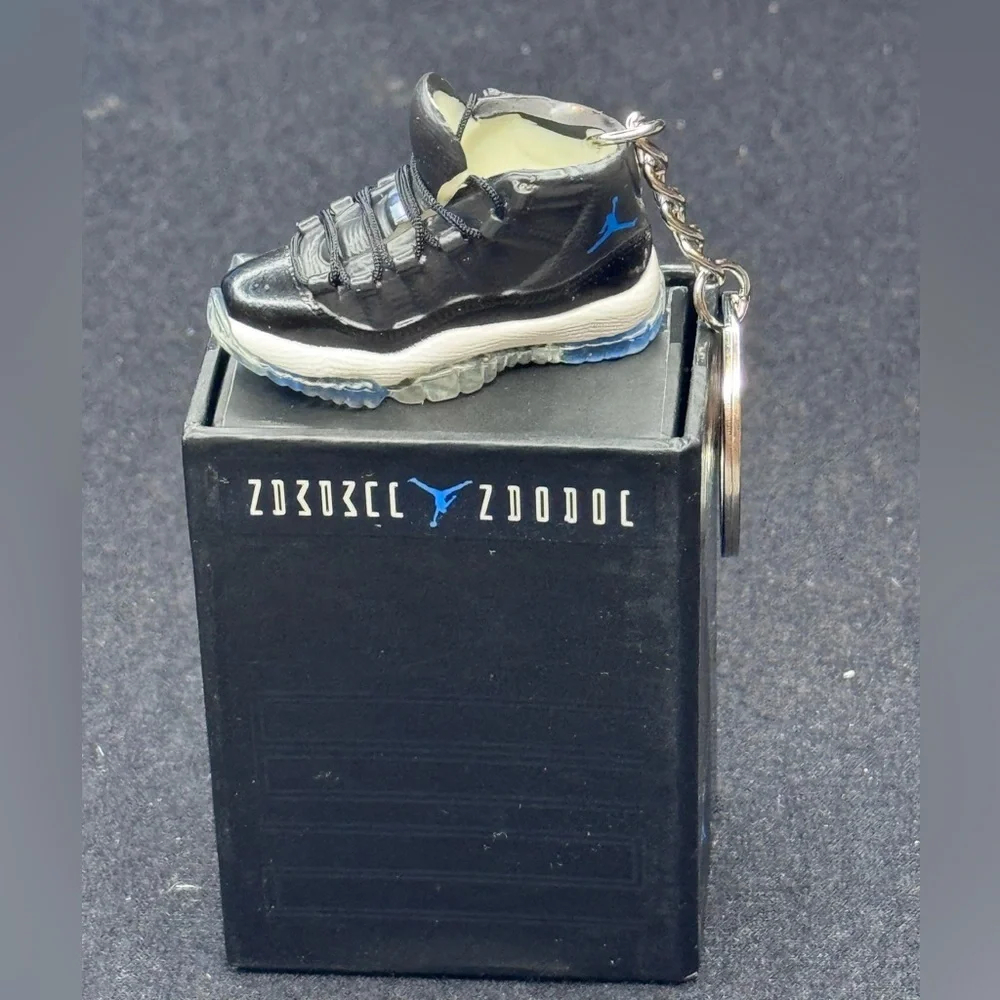 Black and Blue Sneaker Keychain